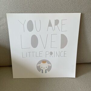 Cuddle + Kind You are Loved Little Prince Wall Art